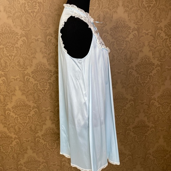 Vintage 60s 70s Glammy Cottagecore Victorian Romantic Nightgown Lingerie - Picture 3 of 10